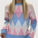 maglioncino disegno geometrico scacchi